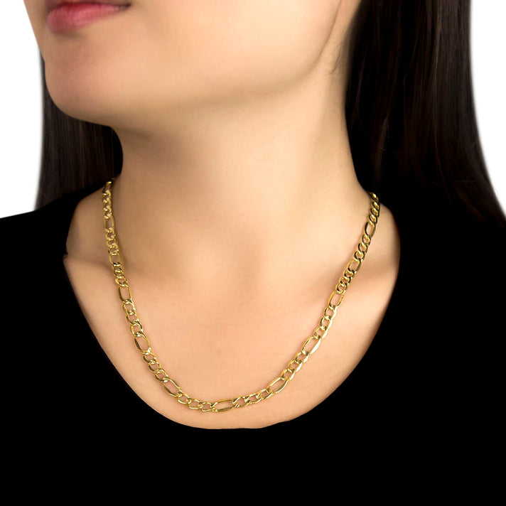 9K Yellow Gold High Finish Diamond Cut Figaro Chain 18 Inch 4.9 grams 6093071 2