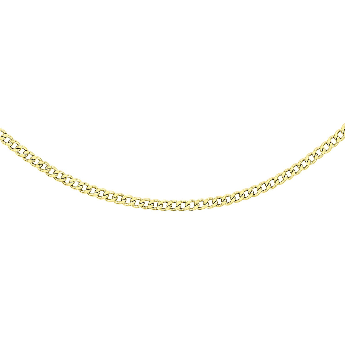 9K Yellow Gold High Finish Flat Curb Chain 16 Inch 1.7 grams 6093120 0