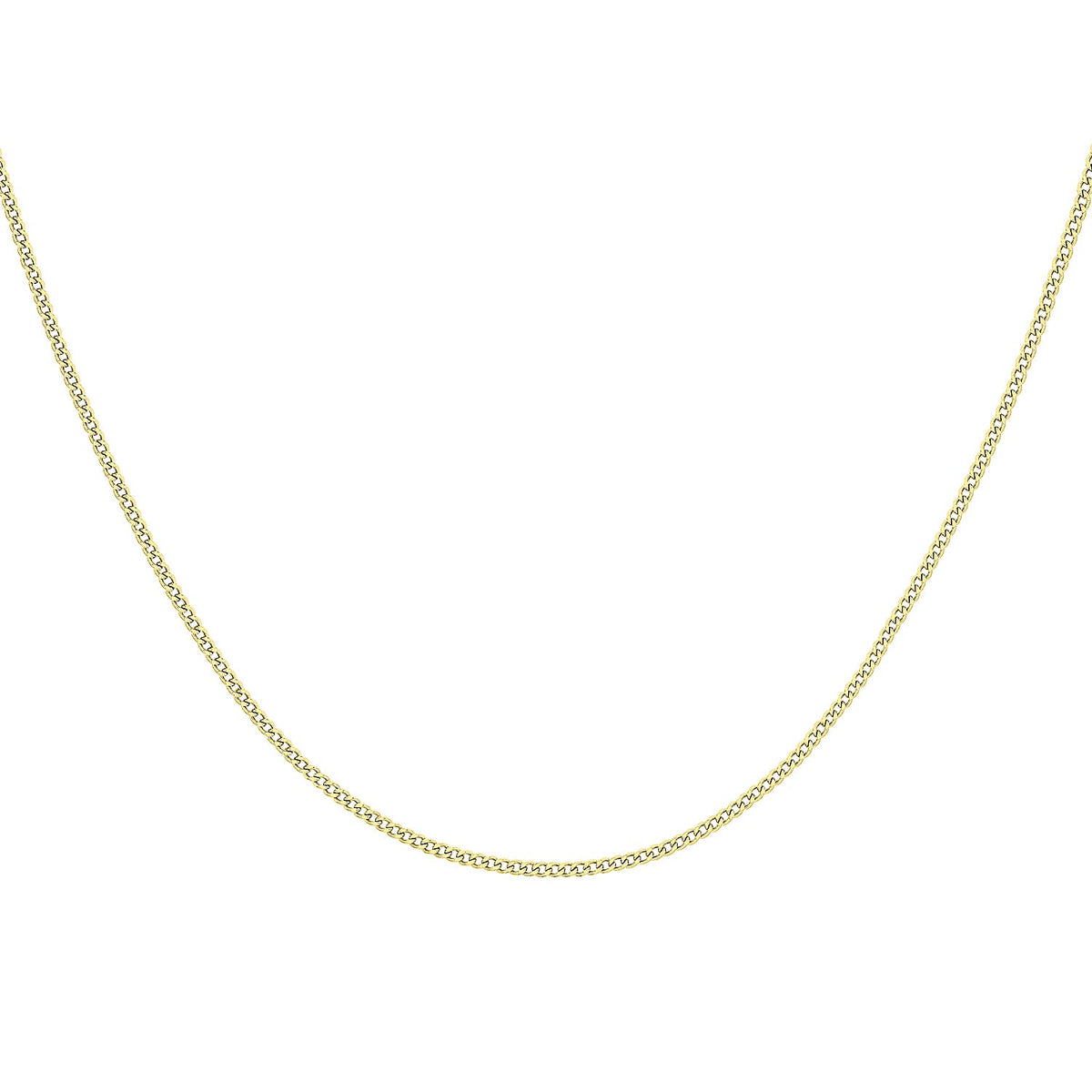 9K Yellow Gold High Finish Flat Curb Chain 16 Inch 1.7 grams 6093120 3