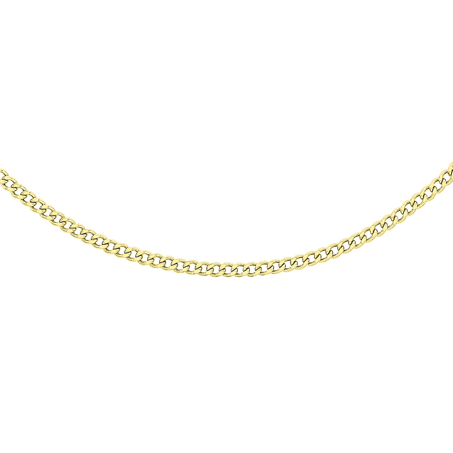 9K Yellow Gold High Finish Flat Curb Chain 22 Inch 2.2 grams 6093095 0