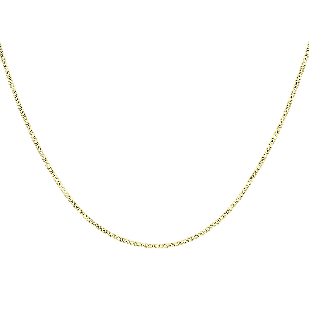 9K Yellow Gold High Finish Flat Curb Chain 22 Inch 2.2 grams 6093095 3