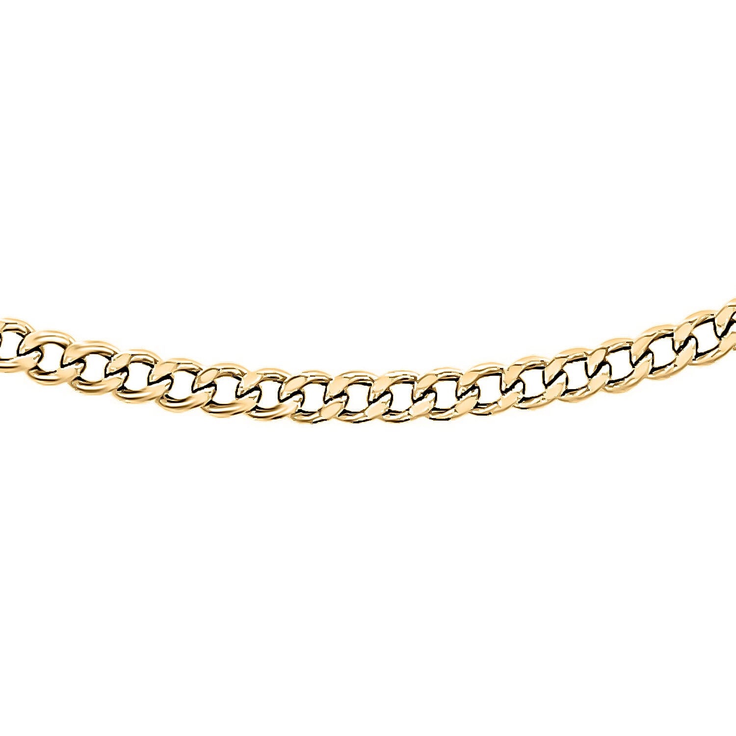 9K Yellow Gold 1.9 MM Curb Chain With Spring Ring Clasp 24 Inch Diamond Cut 6093100 0