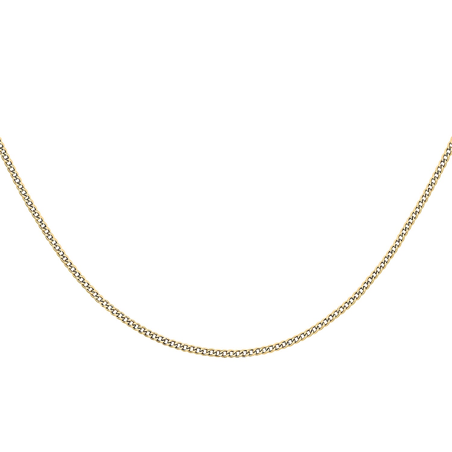 9K Yellow Gold 1.9 MM Curb Chain With Spring Ring Clasp 24 Inch Diamond Cut 6093100 1
