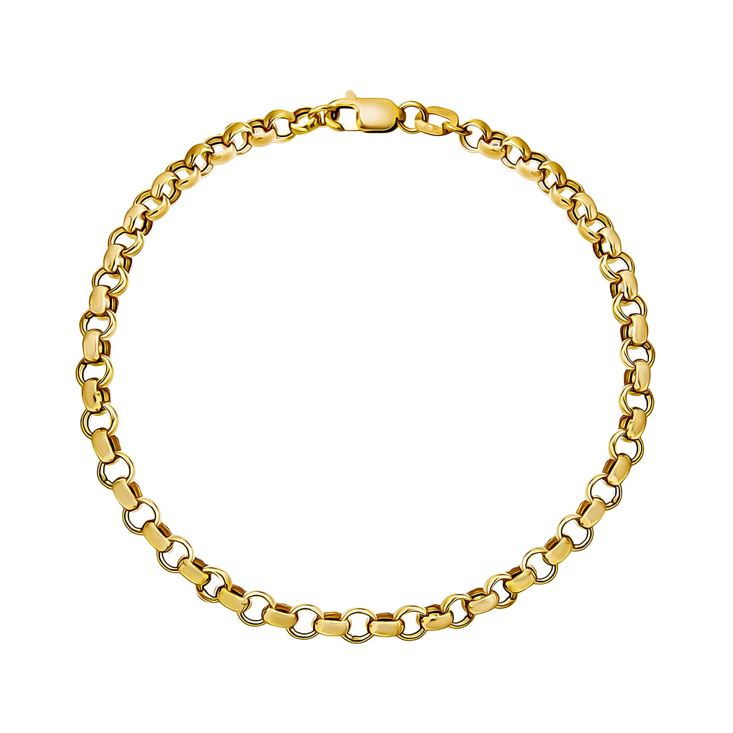9K Yellow Gold High Finish Hollow Belcher Bracelet 7 Inch 1.5 grams 6093018 0
