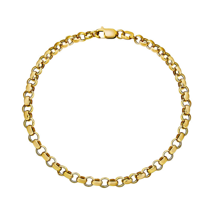 9K Yellow Gold High Finish Hollow Belcher Bracelet 7 Inch 1.5 grams 6093018 1