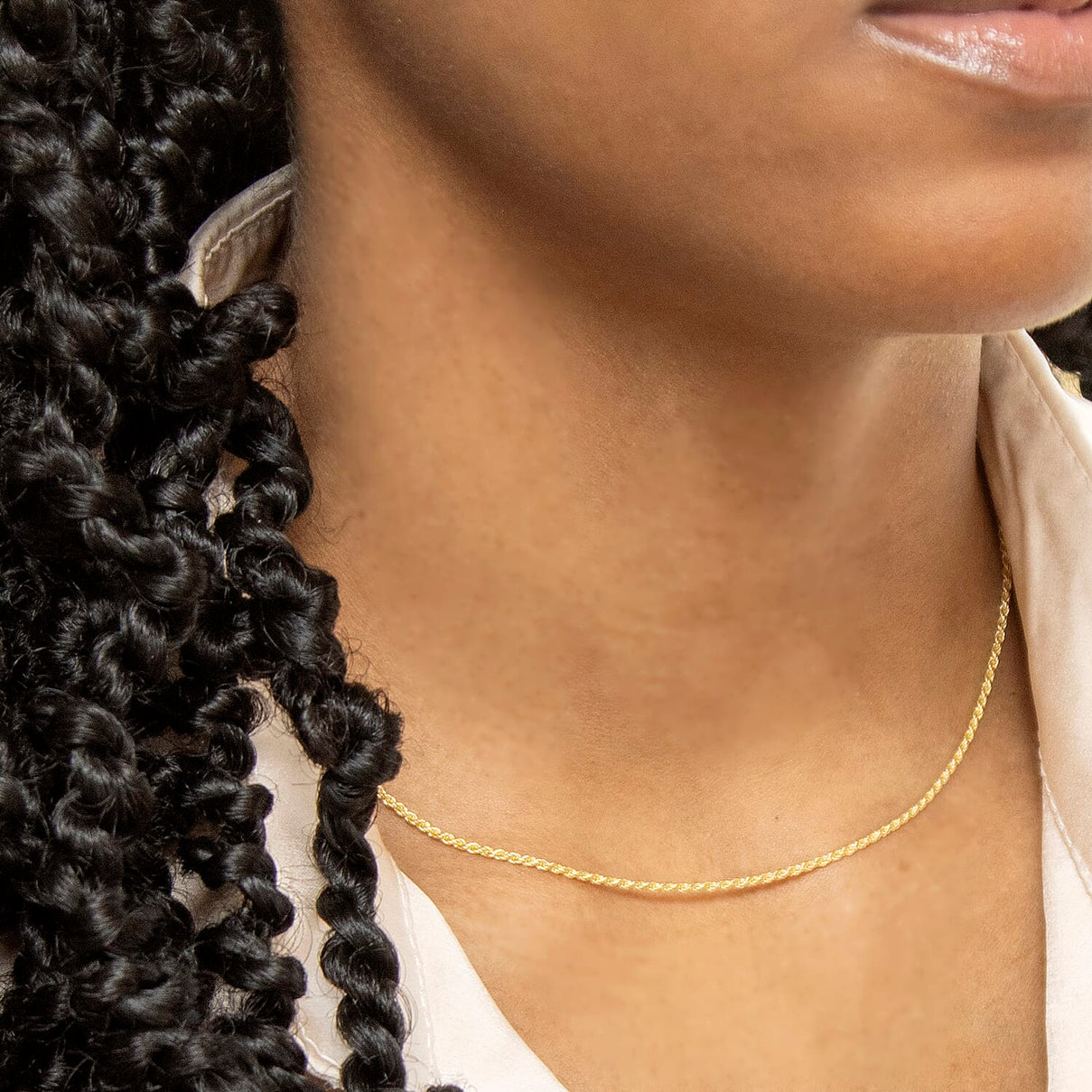 9K Yellow Gold High Finish Rope Chain 16 Inch 3.4 grams 6093061 1