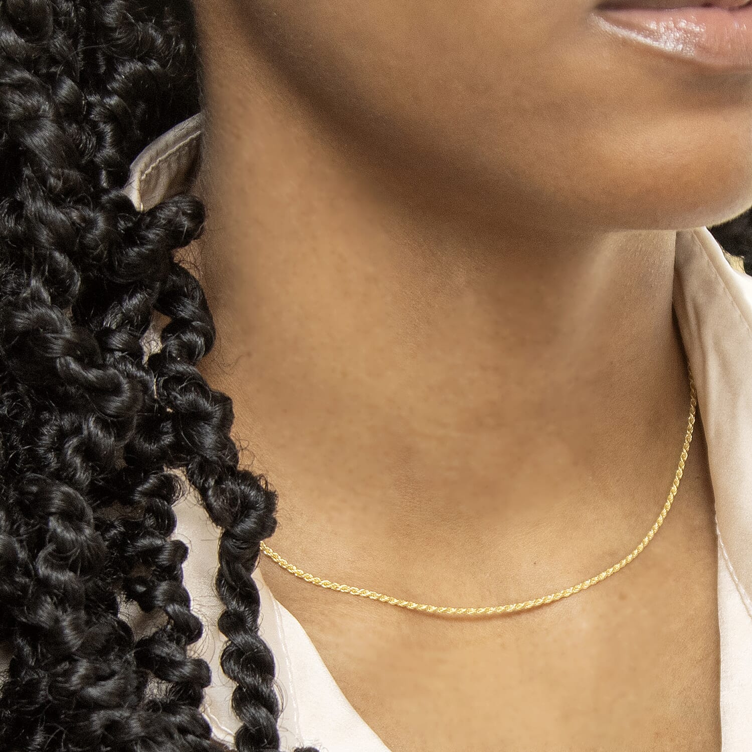 9K Yellow Gold High Finish Rope Chain 16 Inch 3.4 grams 6093061 1