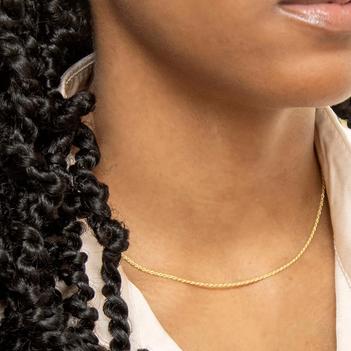 9K Yellow Gold High Finish Rope Chain 16 Inch 3.4 grams 6093061 2