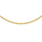 9K Yellow Gold High Finish Rope Chain 22 Inch, 4.6 grams
