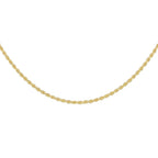 9K Yellow Gold High Finish Rope Chain 22 Inch, 4.6 grams