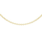 9K Yellow Gold High Finish Round Belcher Chain 20 Inch, 2.9 grams