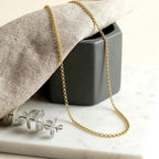 9K Yellow Gold High Finish Round Belcher Chain 20 Inch, 2.9 grams