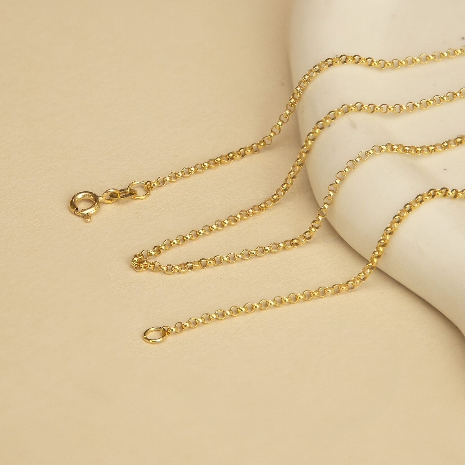 9K Yellow Gold High Finish Round Belcher Chain 20 Inch 2.9 grams 6093085 5