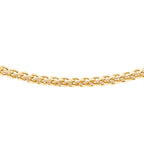 9K Yellow Gold High Finish Spiga Chain 22 Inch, 2.9 grams