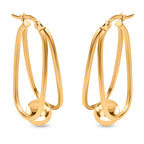 9K Yellow Gold Hinged Hoop Earrings