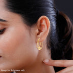 9K Yellow Gold Hinged Hoop Earrings