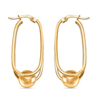 9K Yellow Gold Hinged Hoop Earrings