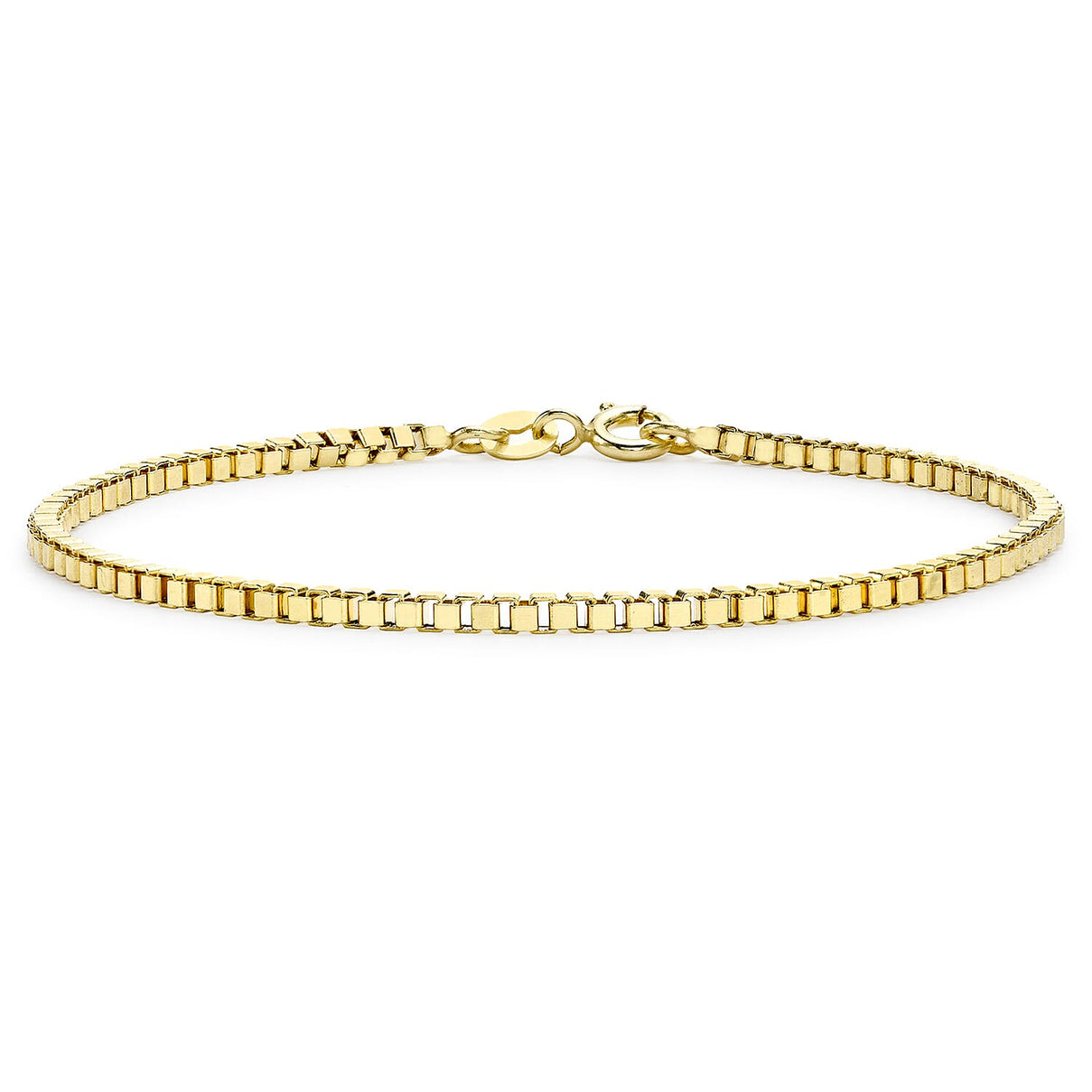 9K Yellow Gold Hollow Box Bracelet 7.5 Inch 7193421 0
