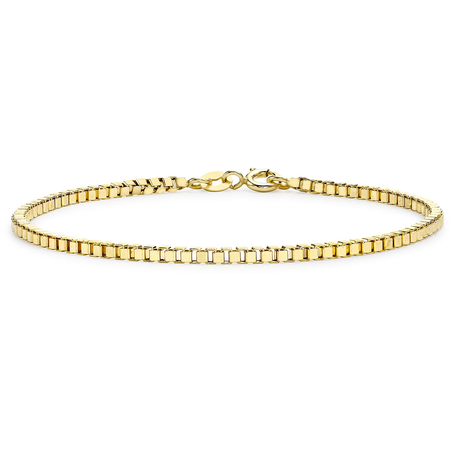 9K Yellow Gold Hollow Box Bracelet 7.5 Inch 7193421 0