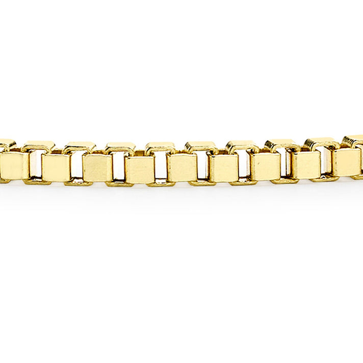 9K Yellow Gold Hollow Box Bracelet 7.5 Inch 7193421 2