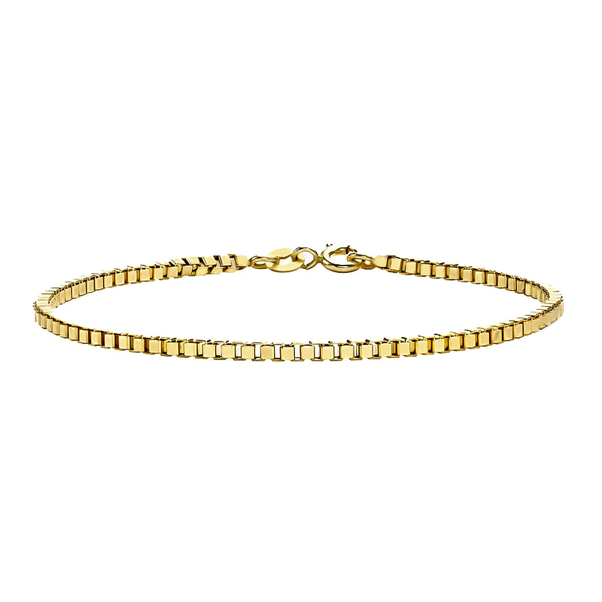 Vicenza Closeout - 9K Yellow Gold Box Bracelet (Size - 7.5) 7380266 0