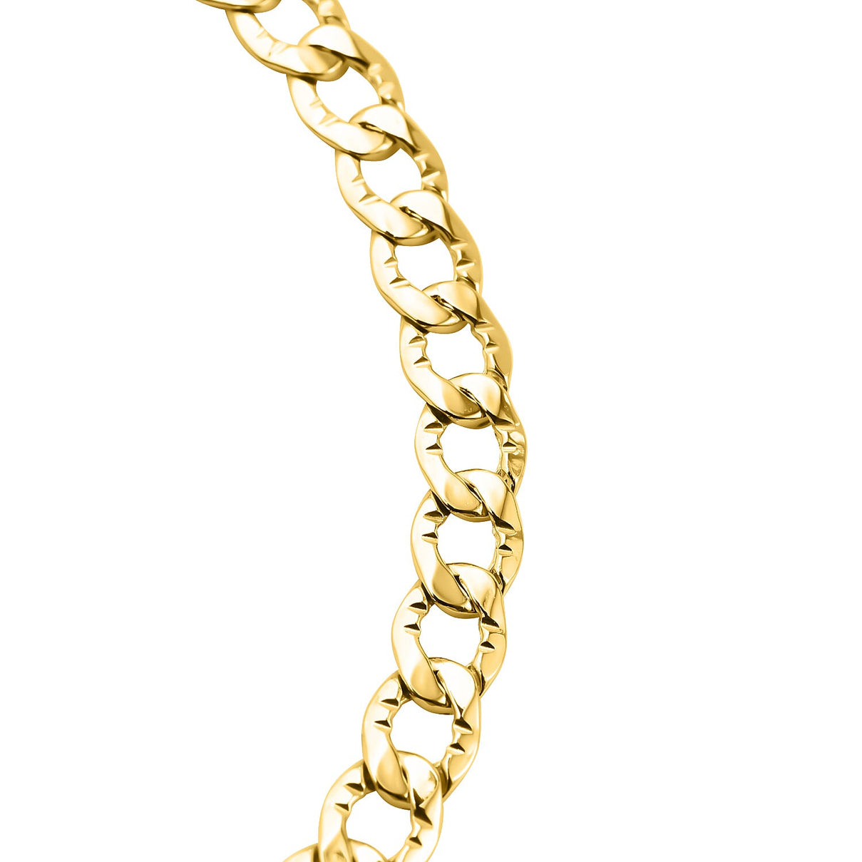 9K Yellow Gold Hollow Curb Bracelet Size - 7.5 inches 8898489 2