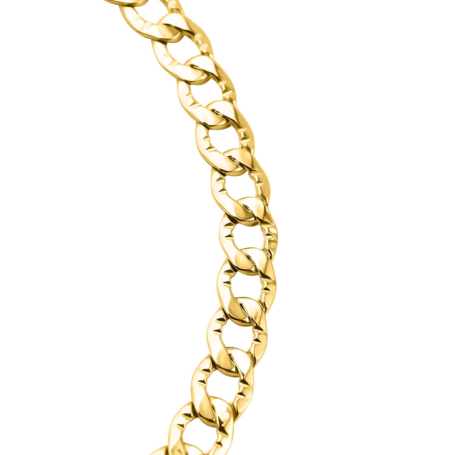 9K Yellow Gold Hollow Curb Bracelet Size - 7.5 inches 8898489 2