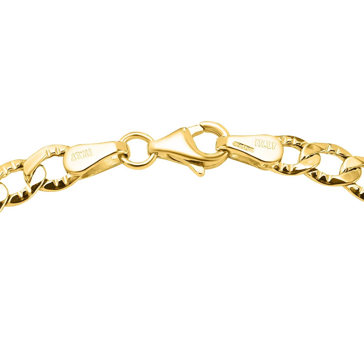 9K Yellow Gold Hollow Curb Bracelet Size - 7.5 inches 8898489 3