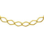 9K Yellow Gold Diamond Link Curb Chain (18 Inch)