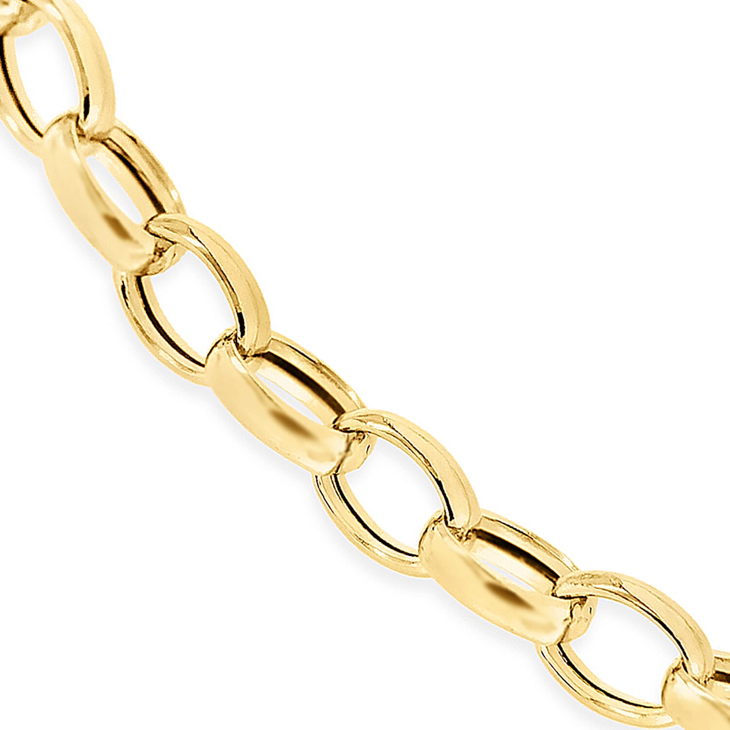 9K Yellow Gold Hollow Oval Belcher Bracelet 7.5 Inch 7193408 1