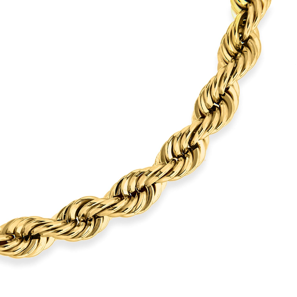 9K Yellow Gold Hollow Rope Chain Bracelet 7.5 Inch 8894659 1