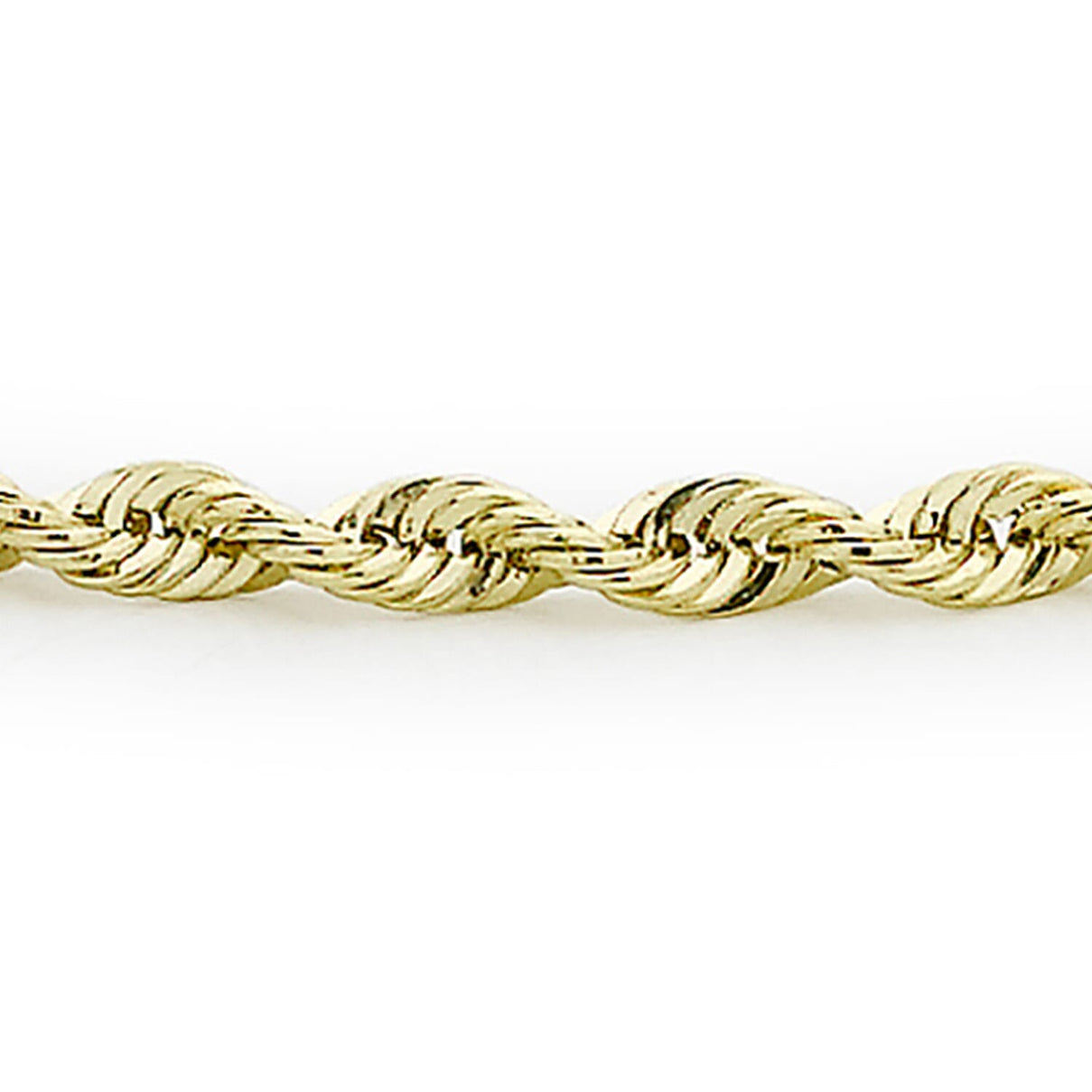 9K Yellow Gold Hollow Rope Chain Bracelet 7 Inch 7193086 1