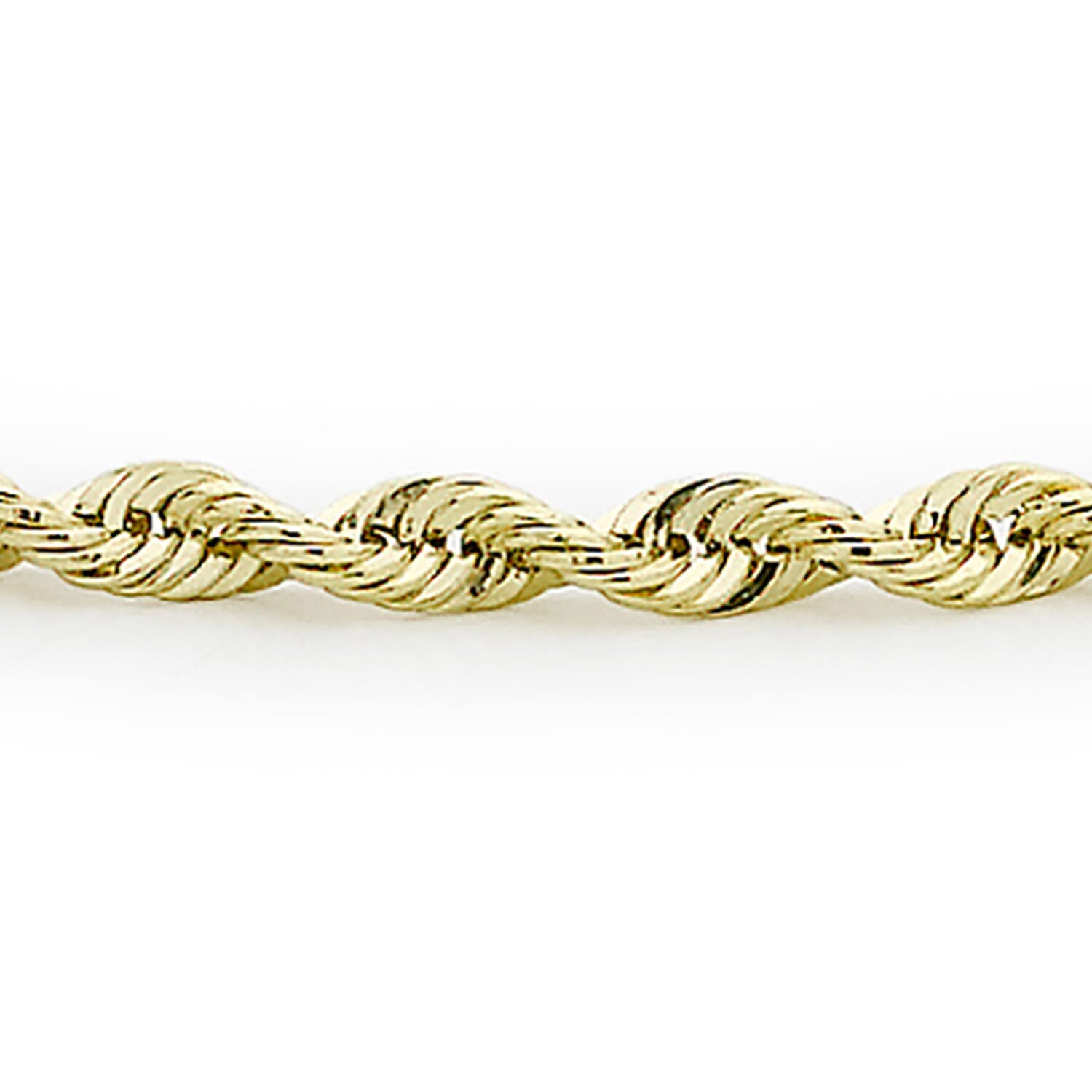 9K Yellow Gold Hollow Rope Chain Bracelet 7 Inch 7193086 1