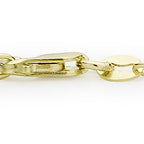 9K Yellow Gold Hollow Rope Chain Bracelet 7 Inch