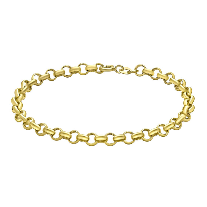 9K Yellow Gold Hollow Round Belcher Bracelet 7 Inch 2.6 grams 6093020 1