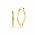 Maestro Collection-9K Yellow Gold Hoop Earring with Clasp