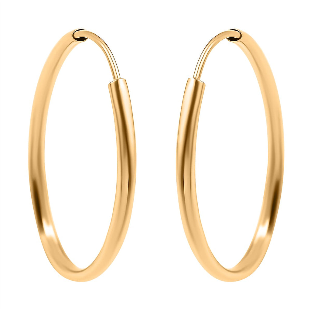 9K Yellow Gold Hoop Earrings