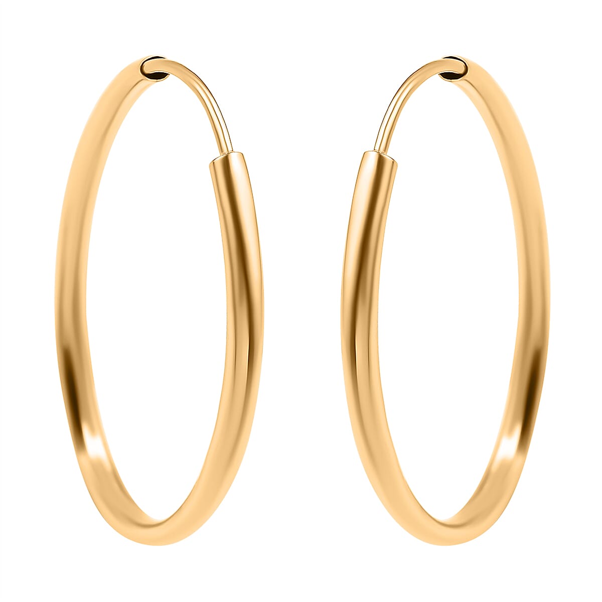 9K Yellow Gold Hoop Earrings 7383658 0