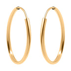 9K Yellow Gold Hoop Earrings