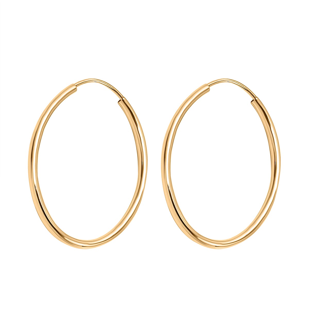 9K Yellow Gold Hoop Earrings 7383658 3