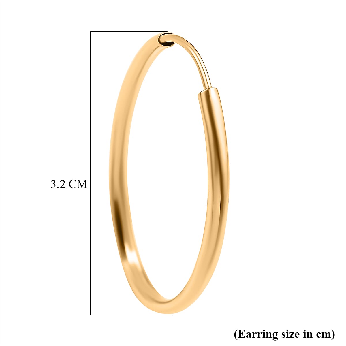 9K Yellow Gold Hoop Earrings 7383658 4