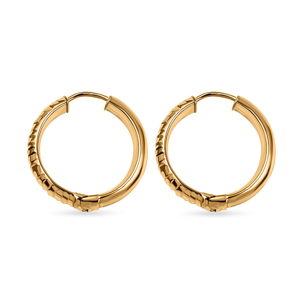 9K Yellow Gold Textured Hoop Earrings. Gold Wt 3.00 Gms 7383368 3