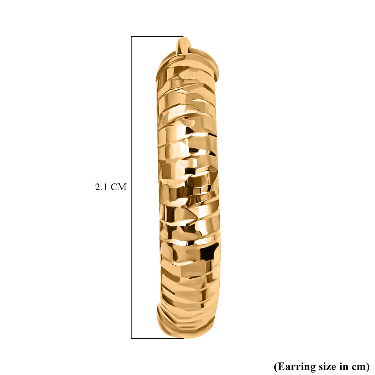 9K Yellow Gold Textured Hoop Earrings. Gold Wt 3.00 Gms 7383368 4