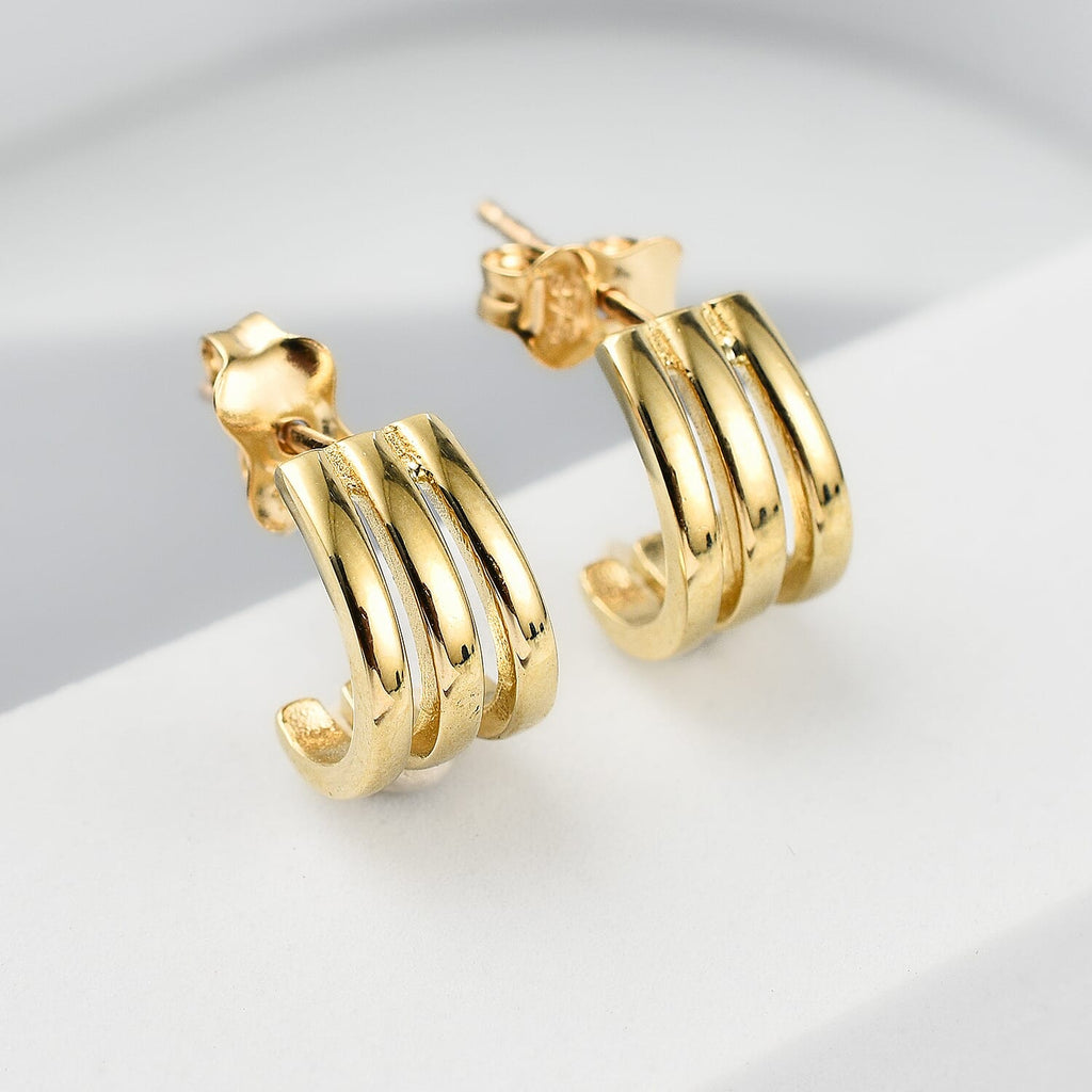 Vicenza Exclusive - 9K Yellow Gold Hoop Earrings