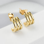 Vicenza Exclusive - 9K Yellow Gold Hoop Earrings