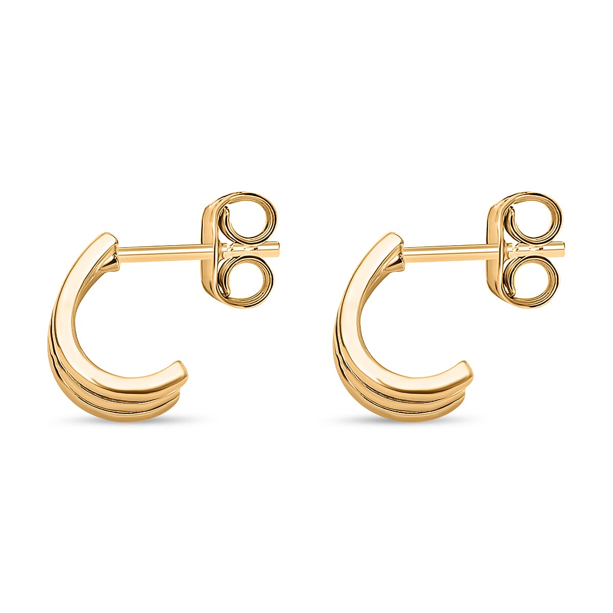 9K Yellow Gold Hoop Earrings 7674392 3