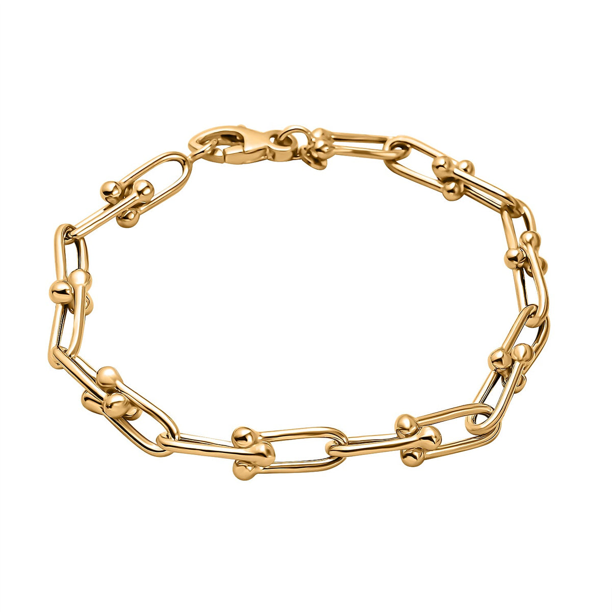 RACHEL GALLEY- 9K Yellow Gold Horseshoe Link Bracelet With Lobster Clasp (Size - 8) 7.90 gram 7676422 0