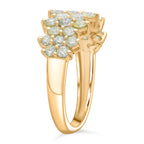9K Yellow Gold SGL Certified Natural Yellow Diamond (I2-I3) Cluster Ring 1.50 Ct.