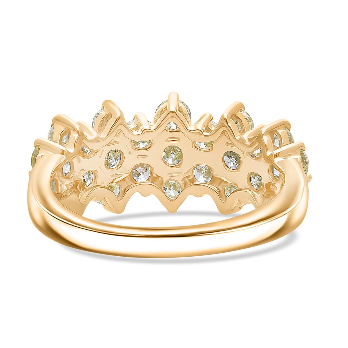 9K Yellow Gold SGL Certified Natural Yellow Diamond (I2-I3) Cluster Ring 1.50 Ct. 8302993 4