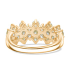 9K Yellow Gold SGL Certified Natural Yellow Diamond (I2-I3) Cluster Ring 1.50 Ct.
